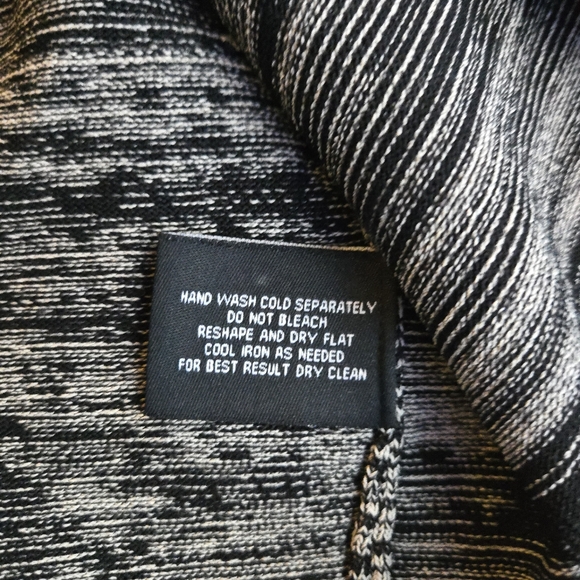 WGB Walter Baker Black & Grey Space Dye Stretch Knit Fit & Flare Dress - Picture 2 of 12